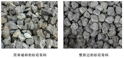 砂石骨料粒形 砂石骨料粒形